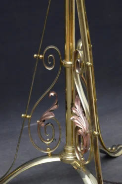 Outlet Pamono Art Nouveau Brass and Copper Floor Lamp