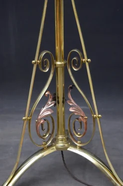 Outlet Pamono Art Nouveau Brass and Copper Floor Lamp