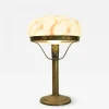 Clearance Pamono Art Nouveau Brass and Glass Table Lamp, Sweden, 1920s