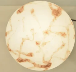 Clearance Pamono Art Nouveau Brass and Glass Table Lamp, Sweden, 1920s