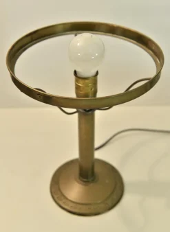 Clearance Pamono Art Nouveau Brass and Glass Table Lamp, Sweden, 1920s