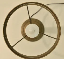 Clearance Pamono Art Nouveau Brass and Glass Table Lamp, Sweden, 1920s