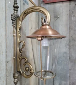 Online Pamono Art Nouveau Brass Copper Wall Lantern Outdoor Lamp