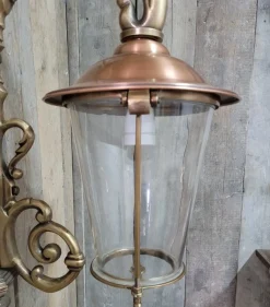 Online Pamono Art Nouveau Brass Copper Wall Lantern Outdoor Lamp