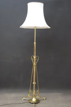 Best Pamono Art Nouveau Brass Floor Lamp