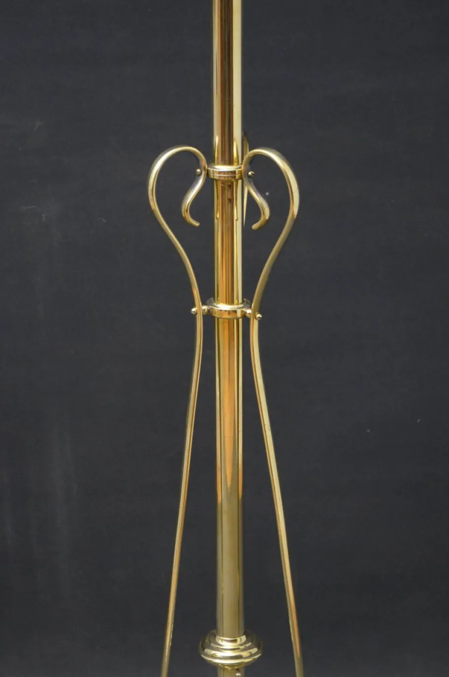 Best Pamono Art Nouveau Brass Floor Lamp