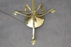 Best Pamono Art Nouveau Brass Floor Lamp