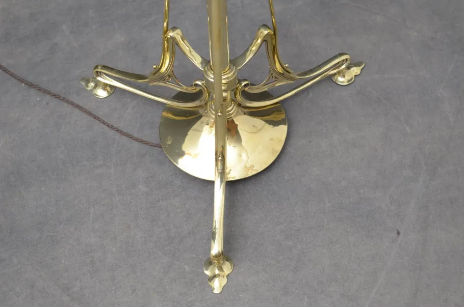 Best Pamono Art Nouveau Brass Floor Lamp