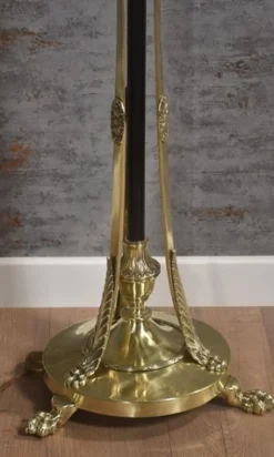 Best Pamono Art Nouveau Brass Standard Floor Lamp