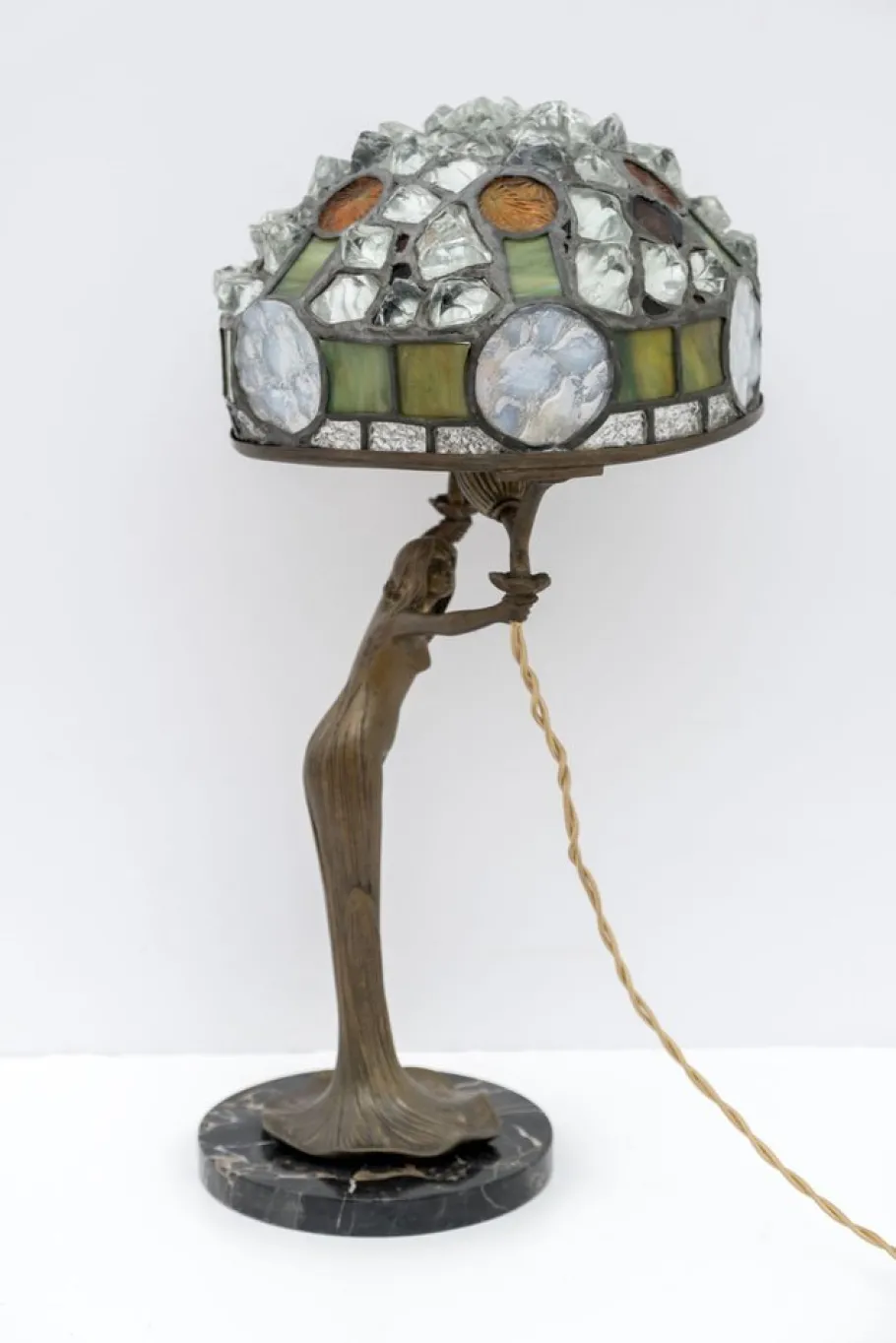 Best Pamono Art Nouveau French Table Lamp in the style of Tiffany, 1930s