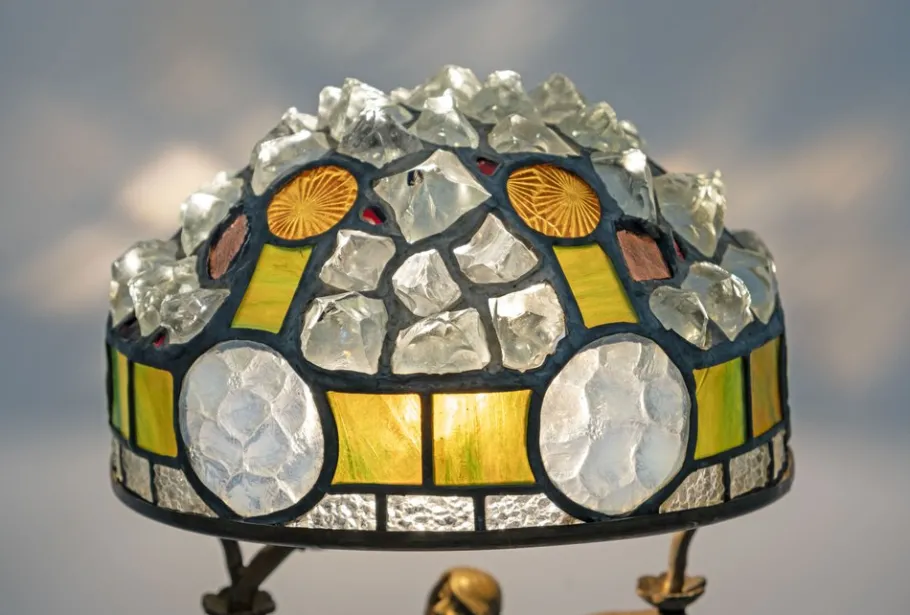 Best Pamono Art Nouveau French Table Lamp in the style of Tiffany, 1930s