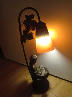 Hot Pamono Art Nouveau Glass Matte Lamp by Charles Schneider, 1920s