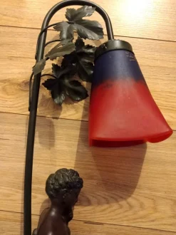 Hot Pamono Art Nouveau Glass Matte Lamp by Charles Schneider, 1920s