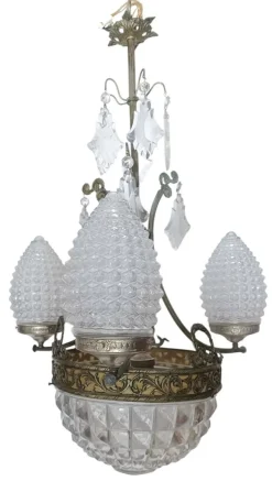 Best Pamono Art Nouveau Lamp, 1890s