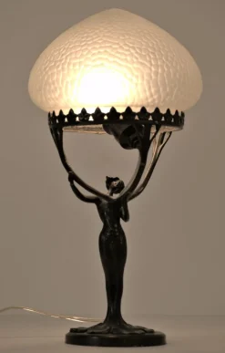 Best Pamono Art Nouveau Table Lamp by Lucien Edouard Alliot for Judgendstil
