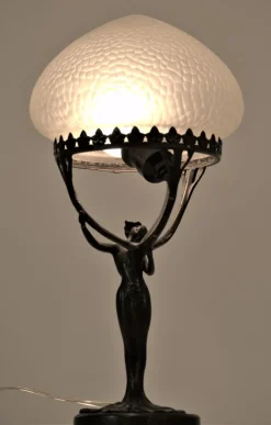 Best Pamono Art Nouveau Table Lamp by Lucien Edouard Alliot for Judgendstil