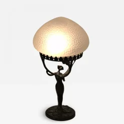 Best Pamono Art Nouveau Table Lamp by Lucien Edouard Alliot for Judgendstil