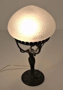 Best Pamono Art Nouveau Table Lamp by Lucien Edouard Alliot for Judgendstil