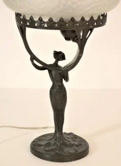 Best Pamono Art Nouveau Table Lamp by Lucien Edouard Alliot for Judgendstil