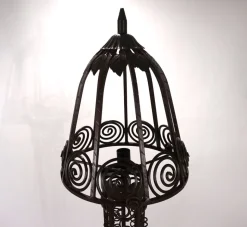 Pamono Art Nouveau Wrought Iron Floor Lamp, 1920