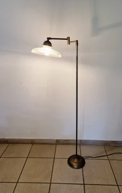 Online Pamono Articulated Brass Floor Lamp, 1970s