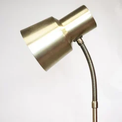 Discount Pamono Articulated Metal and Brass Floor Lamp from Ewa Varnamo, 1960s