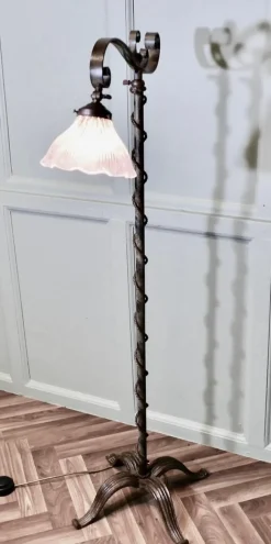 Hot Pamono Arts and Crafts Telescopic Floor Lamp, 1900s