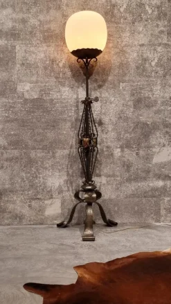 Sale Pamono Arts and Crafts Wrought Iron Floor Lamp