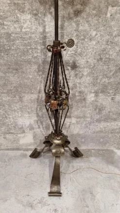 Sale Pamono Arts and Crafts Wrought Iron Floor Lamp