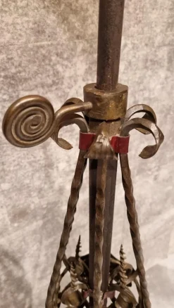 Sale Pamono Arts and Crafts Wrought Iron Floor Lamp