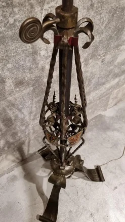 Sale Pamono Arts and Crafts Wrought Iron Floor Lamp