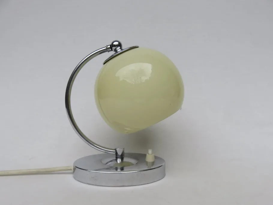 Best Pamono Austrian Art Deco Bedside Lamps in Chrome, Set of 2