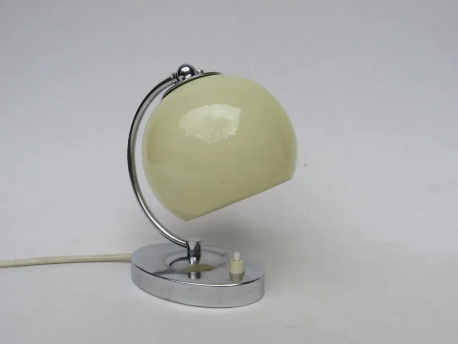 Best Pamono Austrian Art Deco Bedside Lamps in Chrome, Set of 2