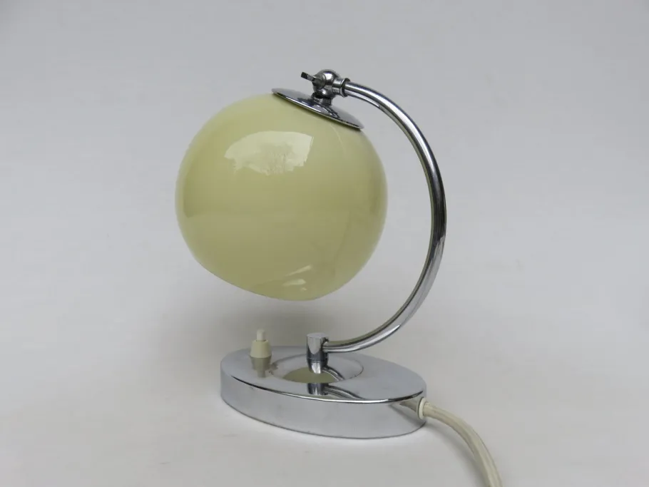 Best Pamono Austrian Art Deco Bedside Lamps in Chrome, Set of 2