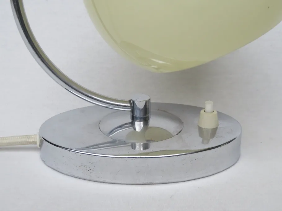 Best Pamono Austrian Art Deco Bedside Lamps in Chrome, Set of 2