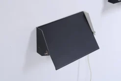 Best Pamono Baby Blue and Black Metal Sconces by J. J. M. Hoogervorst for Anvia, 1950s, Set of 2