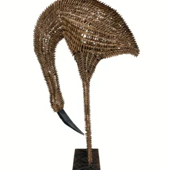 Pamono Bamboo and Rattan Bird Lamp, 1960s