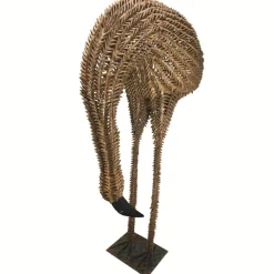 Pamono Bamboo and Rattan Bird Lamp, 1960s