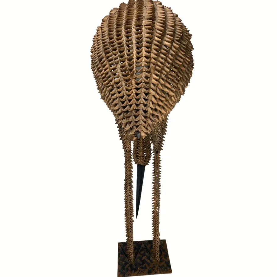 Pamono Bamboo and Rattan Bird Lamp, 1960s