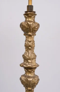Online Pamono Baroque Revival Brass Floor Lamp, France, 1950s