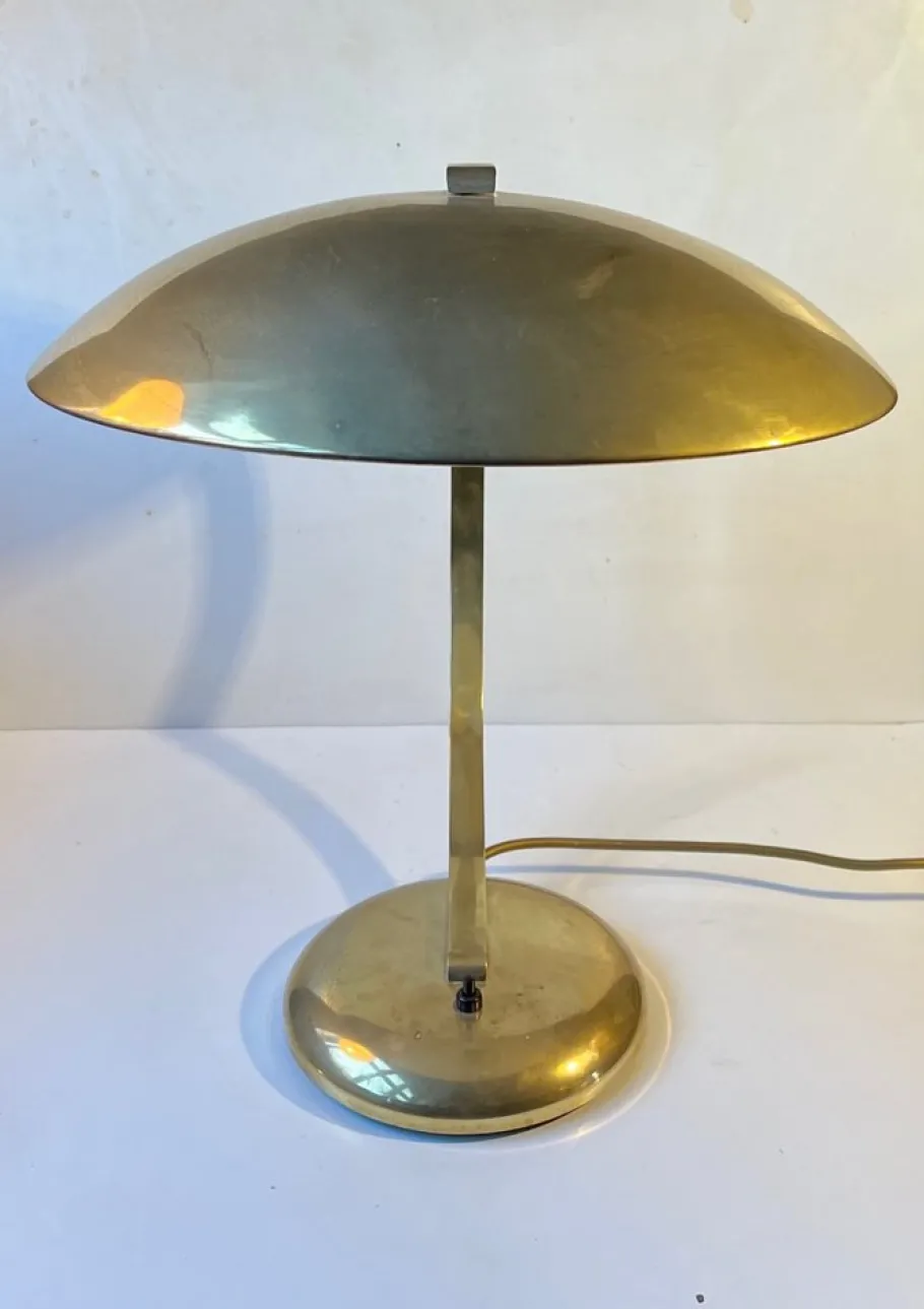 Clearance Pamono Bauhaus Brass Desk Lamp by Egon Hillebrand, 1940s