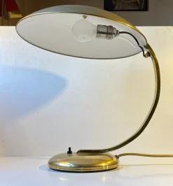 Clearance Pamono Bauhaus Brass Desk Lamp by Egon Hillebrand, 1940s