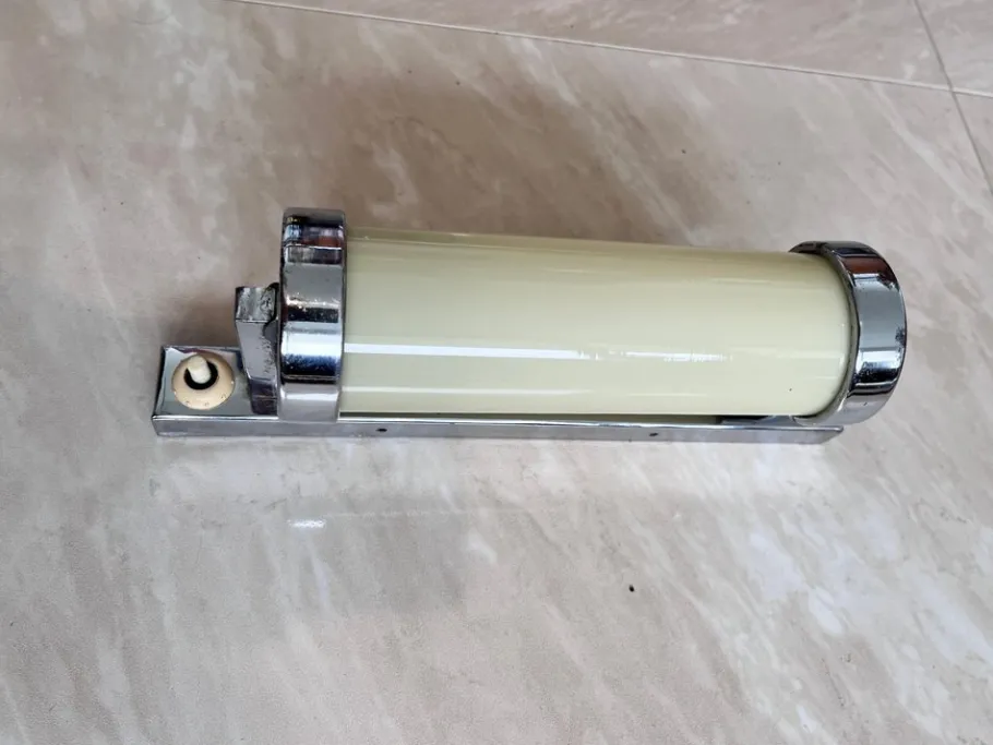 Best Pamono Bauhaus Chrome Milk Glass Wall Lamp, 1930s