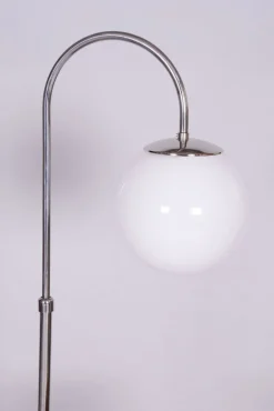 Clearance Pamono Bauhaus Floor Lamp in Walnut and Chrome, 1930s