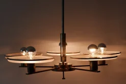 Clearance Pamono Bauhaus German Chandelier, 1930s