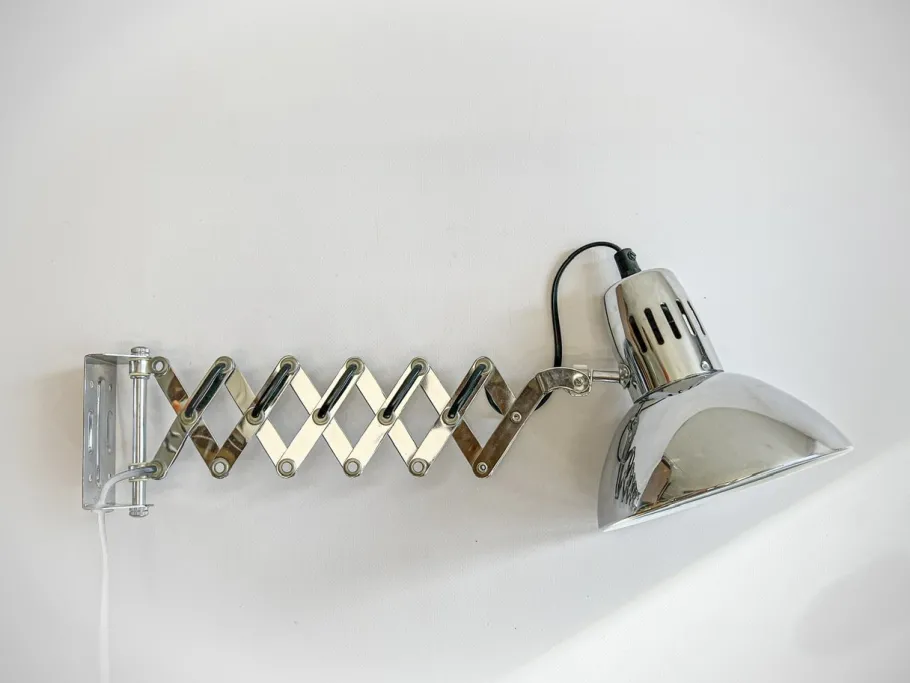 Best Pamono Bauhaus Metal Scissor Wall Lamp, 1970s