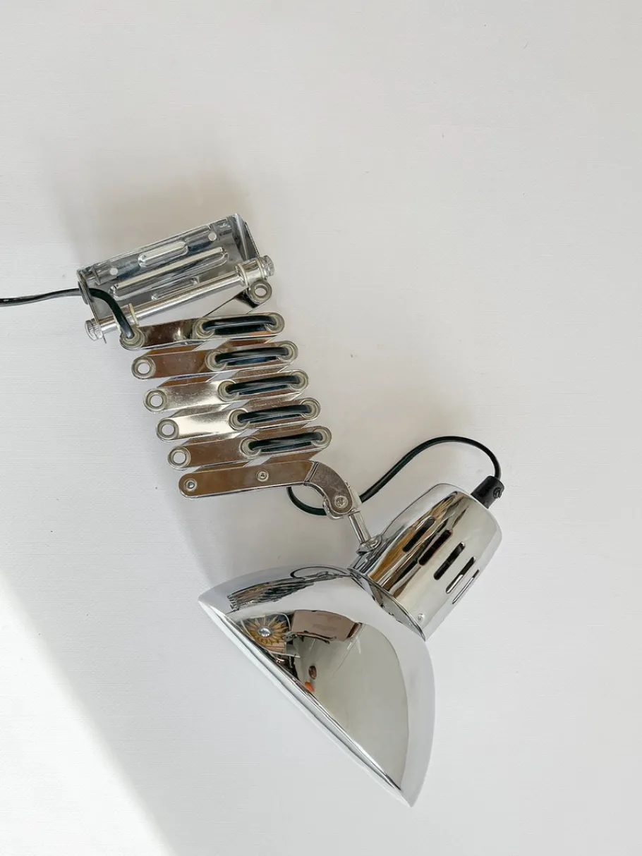 Best Pamono Bauhaus Metal Scissor Wall Lamp, 1970s