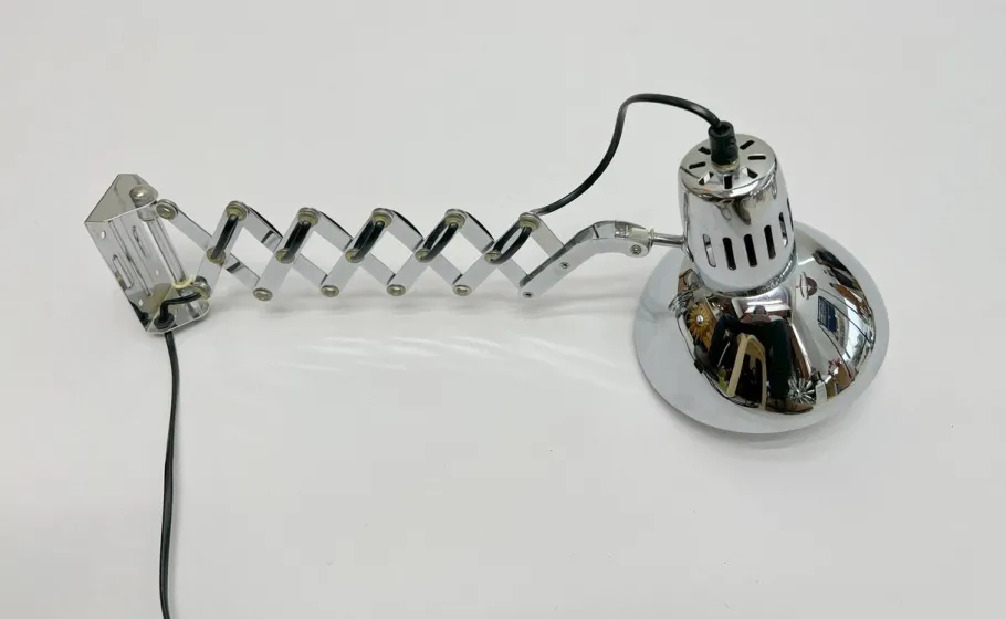 Best Pamono Bauhaus Metal Scissor Wall Lamp, 1970s