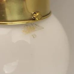 Best Pamono Bauhaus Wall Lamp in Brass with Opal Shade, Germany, 1925