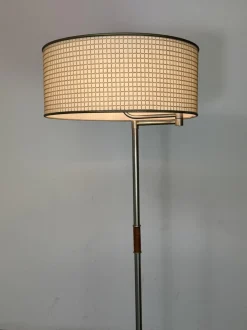 Hot Pamono Bauhaus Wood and Steel Floor Lamp, 1950s